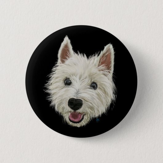 Westie Ronde Button 5,7 Cm (Voorkant)