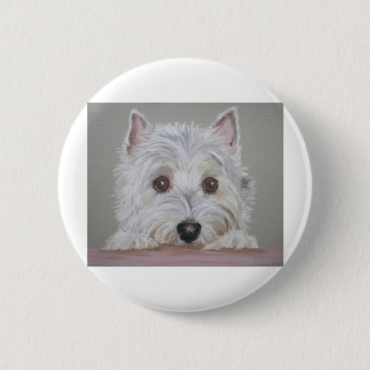 Westie Ronde Button 5,7 Cm (Voorkant)