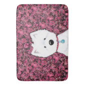 Westie Rozen Bloemenbadhanddoek set Badmat (Voorkant Verticaal)