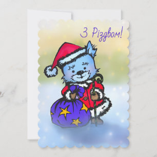 Westie Santa Claus - З і д в Р о. - Handtekening Feestdagenkaart