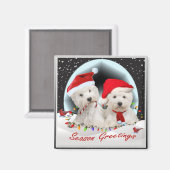 Westie Santa Pals Magneet (Voorkant / Achterkant)