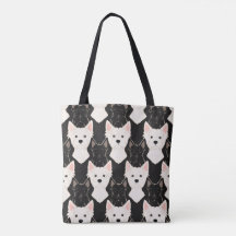 Westie & Scottie Hondentas - Westie-illustratie