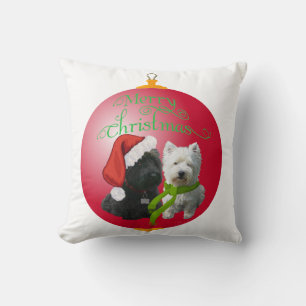 Westie Scottie Kerst Ornament Kussen