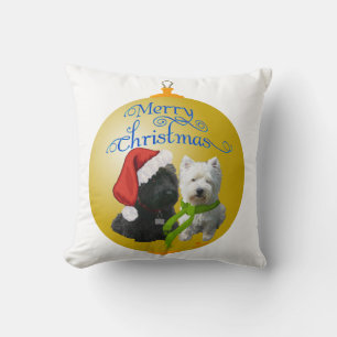Westie Scottie Kerst Ornament Kussen
