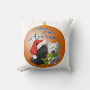 Westie Scottie Kerst Ornament Kussen