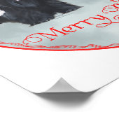 Westie Scottie Kerstmis Poster (Hoek)