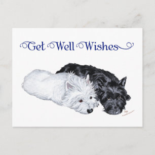 Westie & Scottie op hun gemak Briefkaart