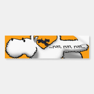 Westie/Scottie Run Bumpersticker