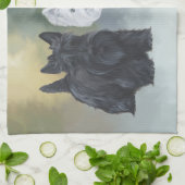 Westie Scottie Wintertime Theedoek (Gevouwen)