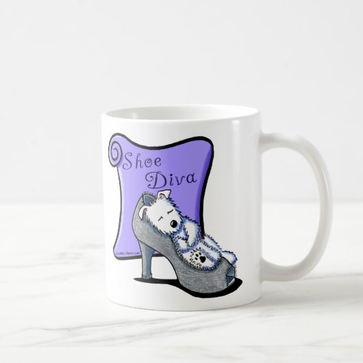 Westie SHOE DIVA Mug (Droite)