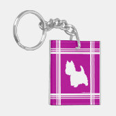Westie Silhouet Sleutelhanger (Voorkant Links)