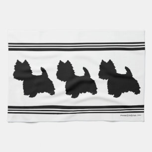Westie Silhouet Theedoek
