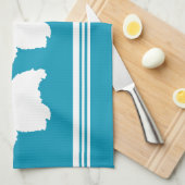 Westie Silhouette over Turquoise Theedoek (Quarter Fold)
