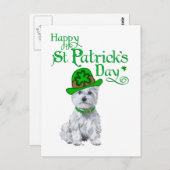 Westie St Patricks Day Briefkaart (Voorkant / Achterkant)