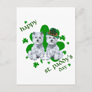 Westie St Patricks Day Briefkaart
