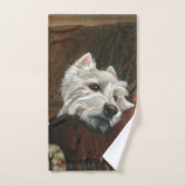 Westie sur canapé (Serviette à main)