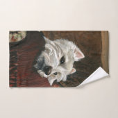 Westie sur canapé (Serviette à main)