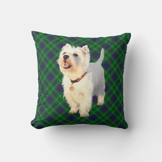 Westie sur COUSSIN Tartan (Recto)