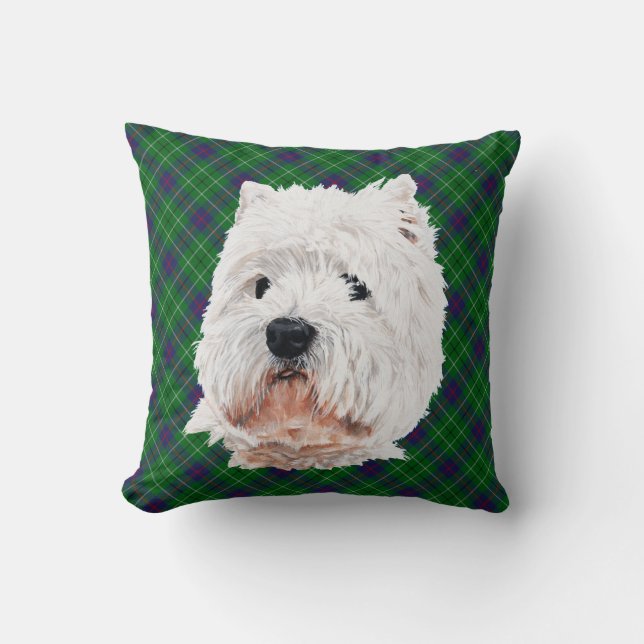 Westie sur COUSSIN Tartan (Recto)