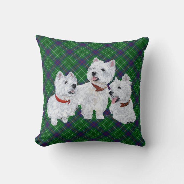 Westie sur COUSSIN Tartan (Recto)