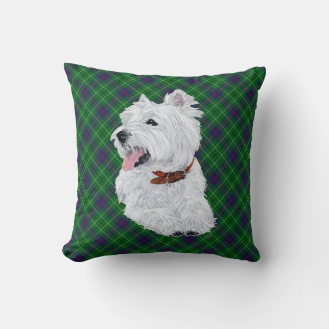 Westie sur COUSSIN Tartan (Recto)