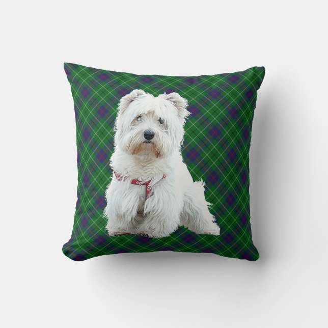 Westie sur COUSSIN Tartan (Recto)