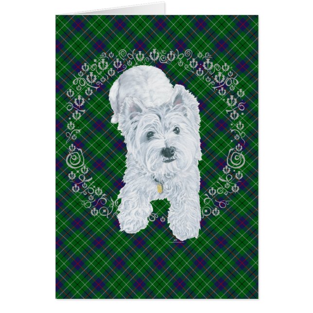 Westie sur Tartan (Devant)