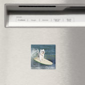 Westie Surfer Magneet (Insitu (Vaatwasser))