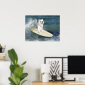 Westie Surfer Poster (Thuiskantoor)