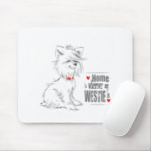 Westie Terrier MousePad Muismat (Met muis)