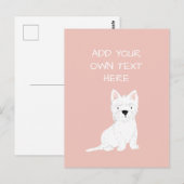 Westie Terrier Nom personnalisé du chien Carte pos (Devant / Derrière)