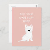 Westie Terrier Personalized Dog Name Briefkaart (Voorkant / Achterkant)