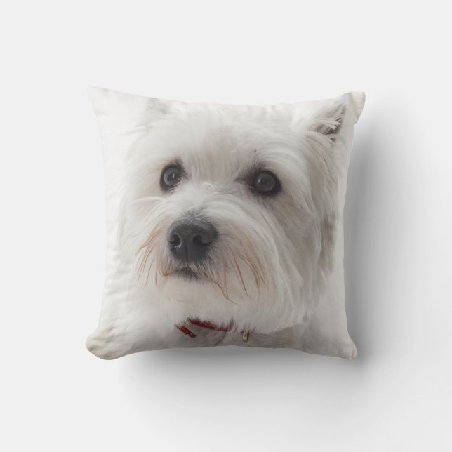 Westie Terrier Pup Pet Dog Sierkussen Home Decor (Voorkant)