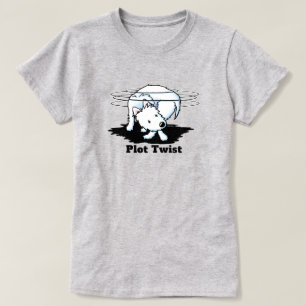 Westie Terrier Staart Jagen 100% Katoenen T-Shirt