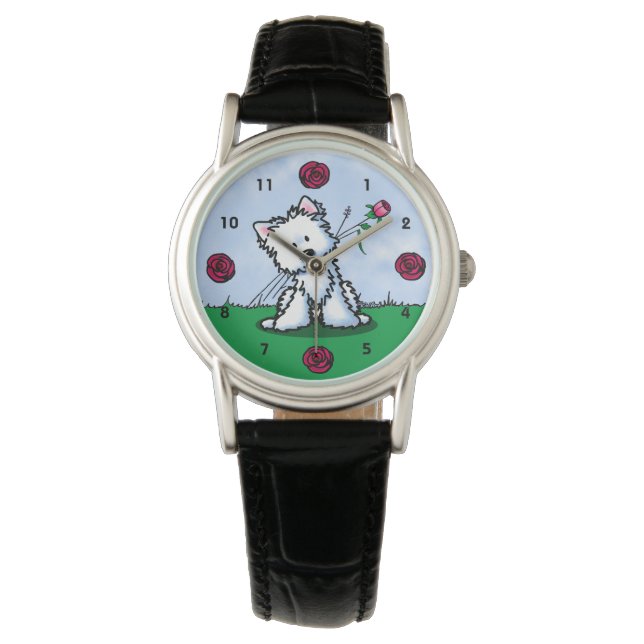 Westie Terrier Watch Horloge (Voorkant)