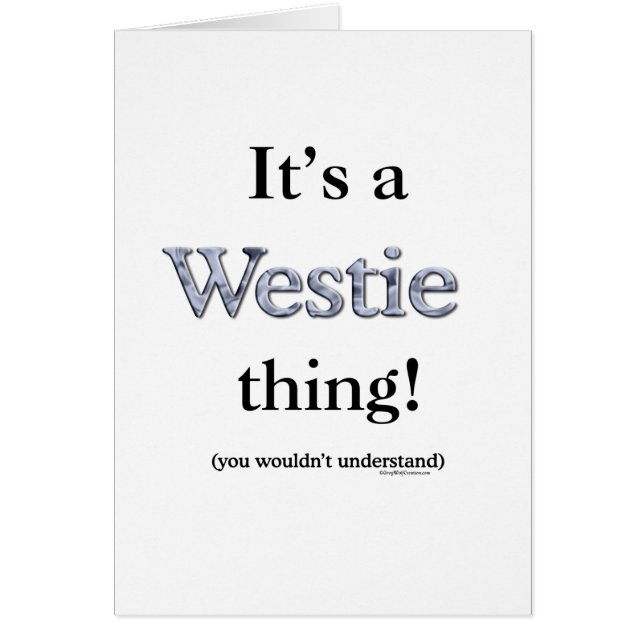 Westie Thing (Devant)