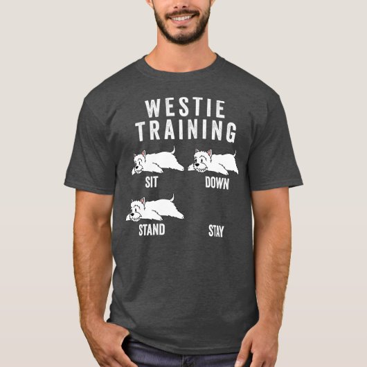 Westie Training Dog T-shirt (Voorkant)