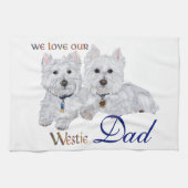 Westie Vaderdag Theedoek (Horizontaal)