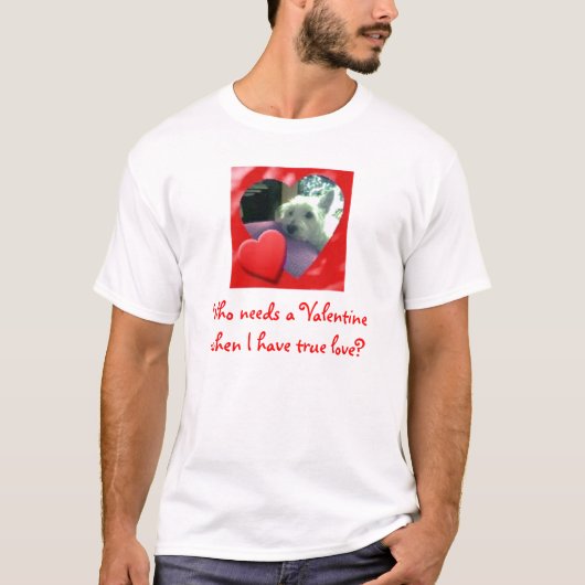 Westie Valentijn T-Shirt (Voorkant)