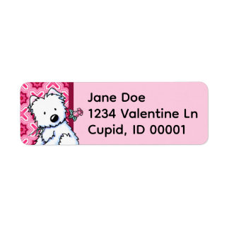 Westie Valentine  Etiket