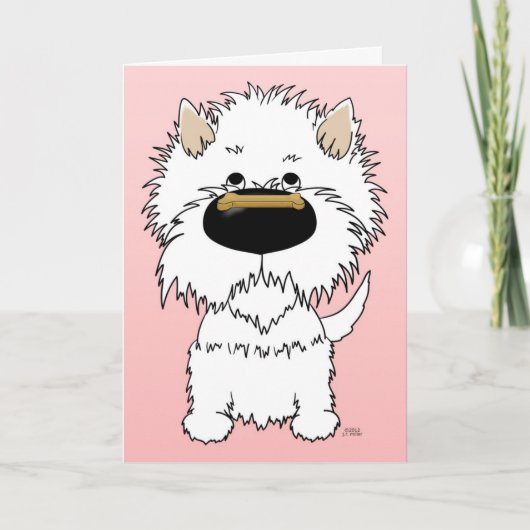 Westie Valentine Feestdagen Kaart (Voorkant)