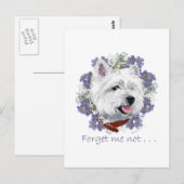 Westie vergeet me niet briefkaart (Voorkant / Achterkant)