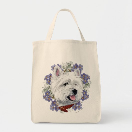 Westie vergeet me niet tote bag (Voorkant)