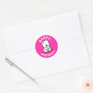 Westie VERJAARDAG KiniArt Stickers