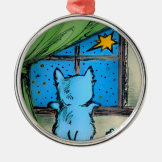 Westie-versieringen - Eerste ster / Kerstmis Metalen Ornament