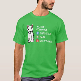 Westie Video Game Controls gift friend T-shirt
