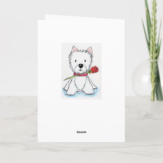 Westie walkies verjaardagskaart vriend moeder vade kaart (Achterkant)