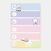 Westie Wekelijkse Planner Post-it® Notes (Voorkant)