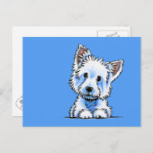 Westie Wesley Briefkaart (Voorkant / Achterkant)