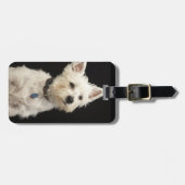 Westie (West Highland shiier) met halsband Bagagelabel (Voorkant horizontaal)